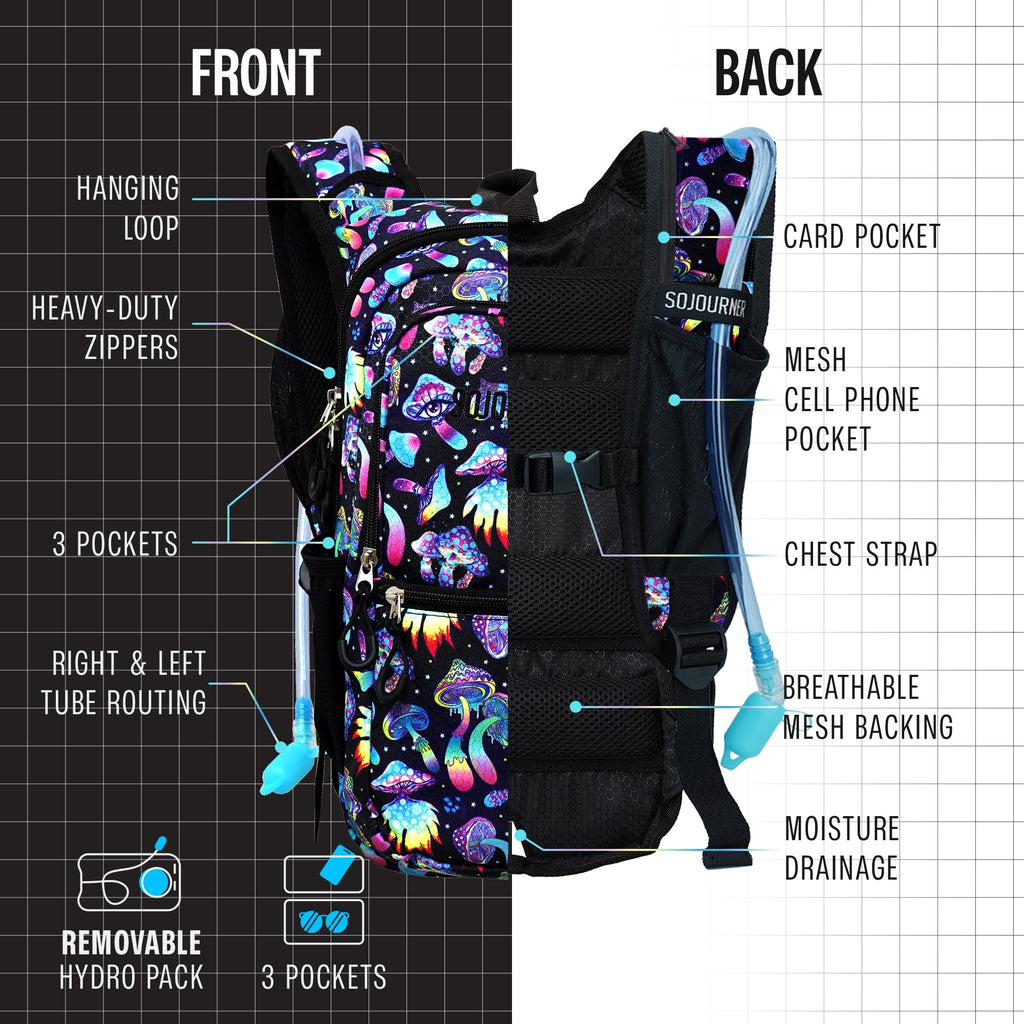 Hydration Pack Backpack (Medium) -Hydration Pack (M)- Melted Glam LLC