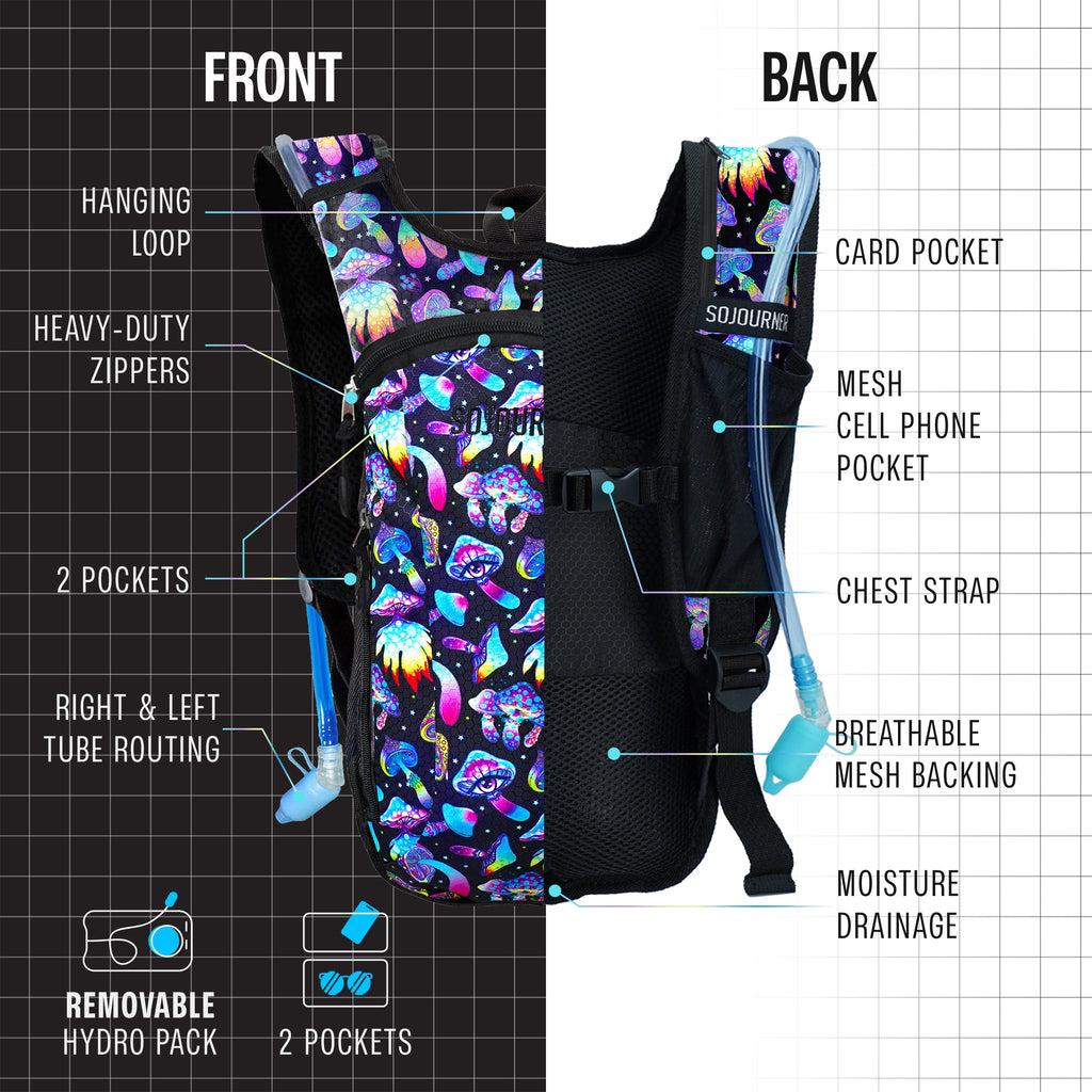 Hydration Pack Backpack (Small) -Hydration Pack (S)- Melted Glam LLC