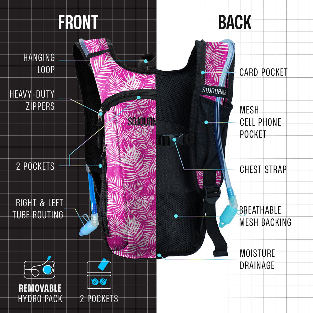 Hydration Pack Backpack (Small) -Hydration Pack (S)- Melted Glam LLC