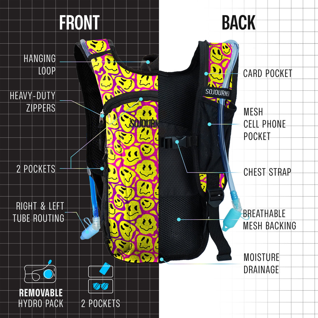 Hydration Pack Backpack (Small) -Hydration Pack (S)- Melted Glam LLC