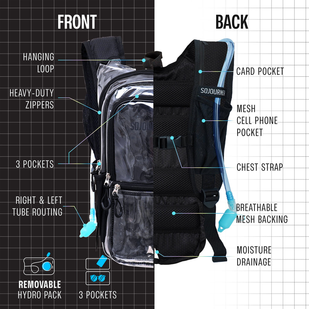 Hydration Pack Backpack (Medium) -Hydration Pack (M)- Melted Glam LLC