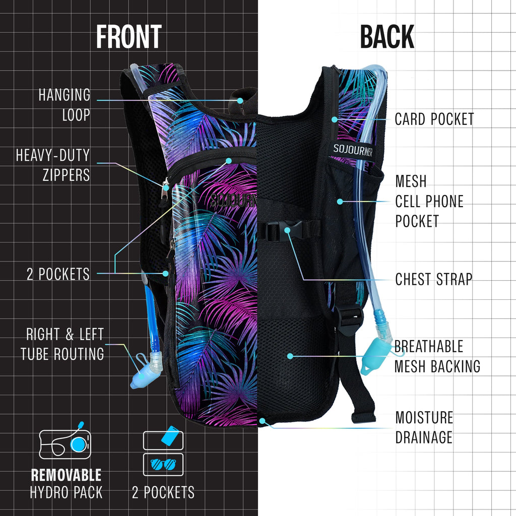 Hydration Pack Backpack (Small) -Hydration Pack (S)- Melted Glam LLC