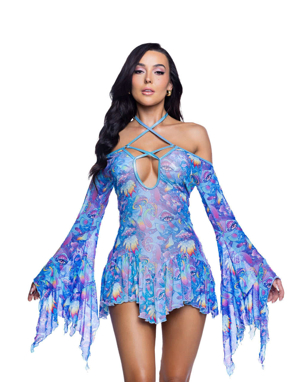 Flow Dress Bell Sleeve - Melted Glam LLC