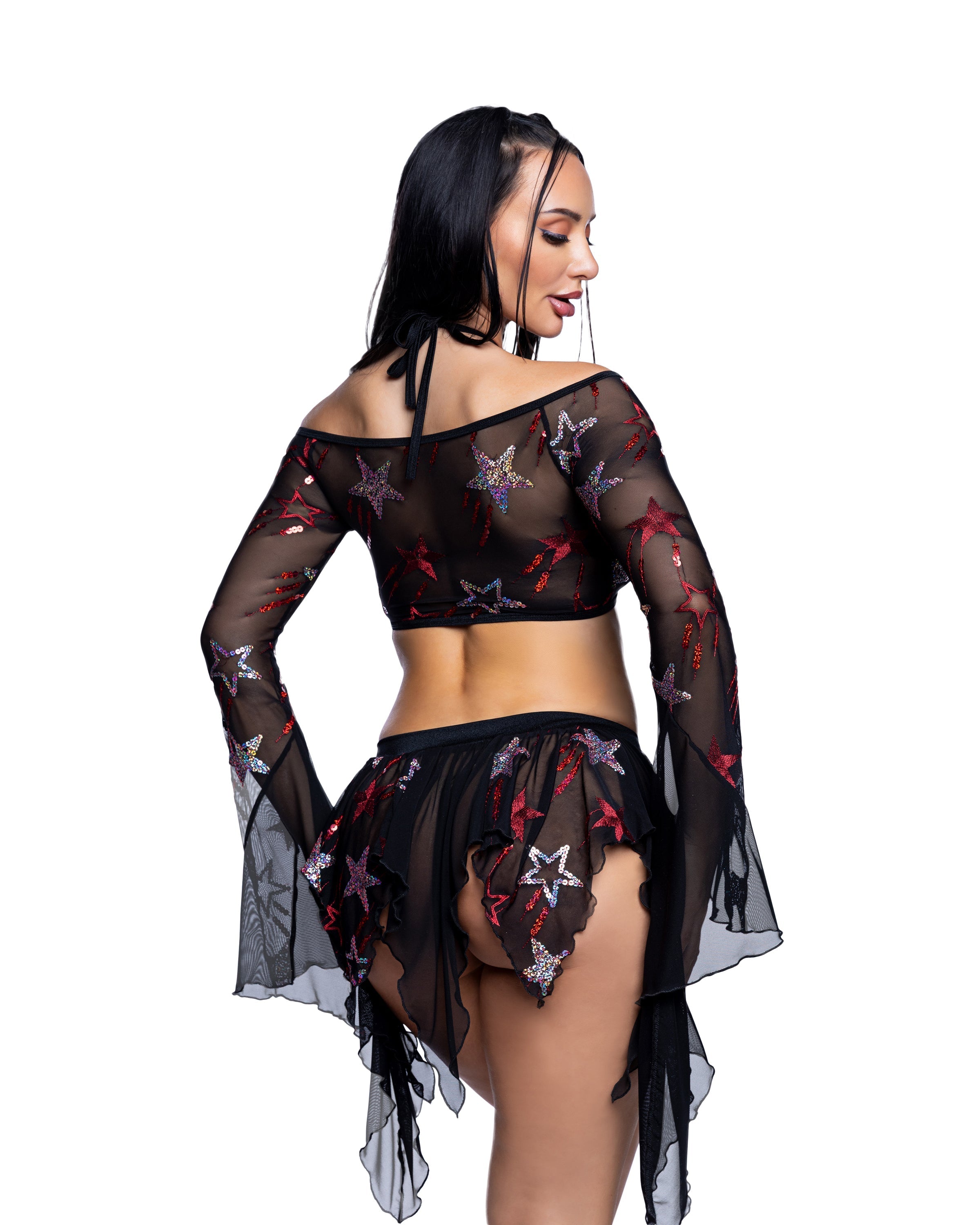 Sequin Butterfly Top & Skirt Set - Melted Glam LLC