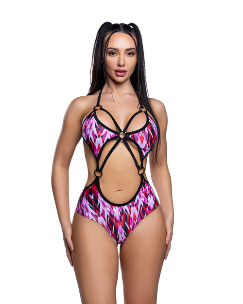 5 Ring Cutout Rave Bodysuit - Melted Glam LLC