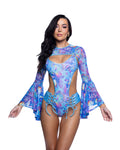Psychedelic Print Bell Sleeve Rave Shrug - Melted Glam LLC