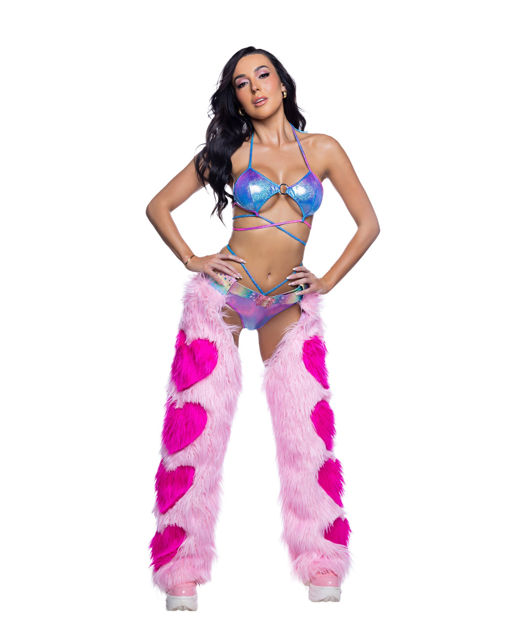 Faux Fur Heart Chaps - Melted Glam LLC