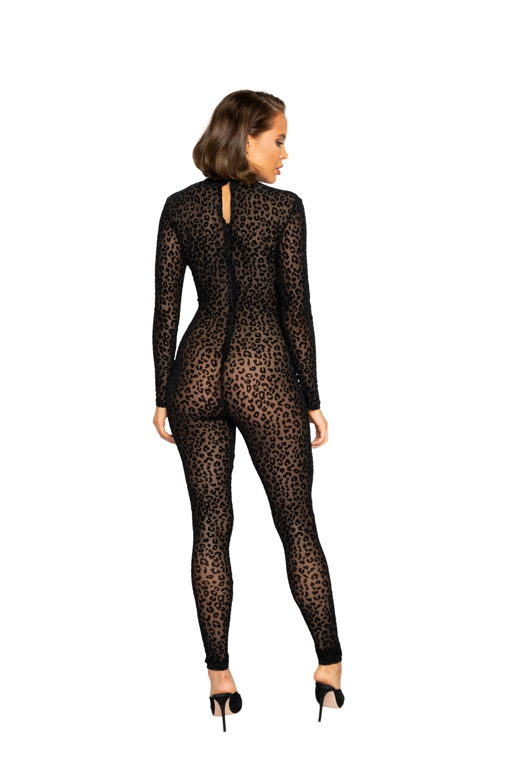 Fierce Elegance Velvet Leopard Bodysuit -Lingerie- Melted Glam LLC
