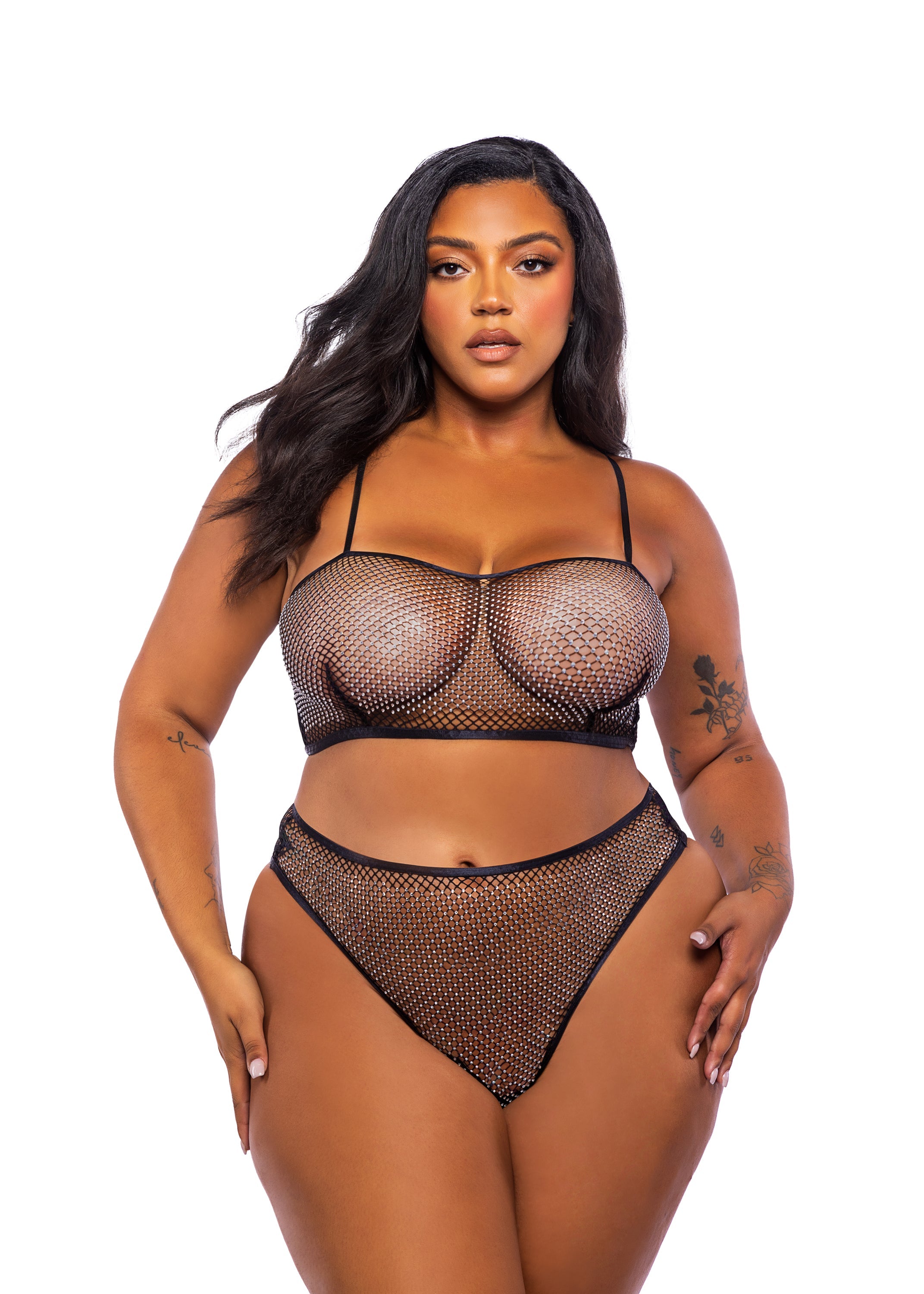 Think Pink Rhinestone Tube 2-Piece Short Set -Lingerie- Melted Glam LLC