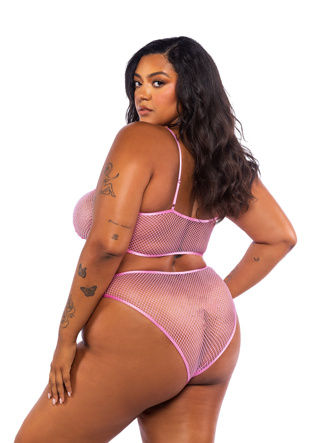 Think Pink Rhinestone Tube 2-Piece Short Set -Lingerie- Melted Glam LLC