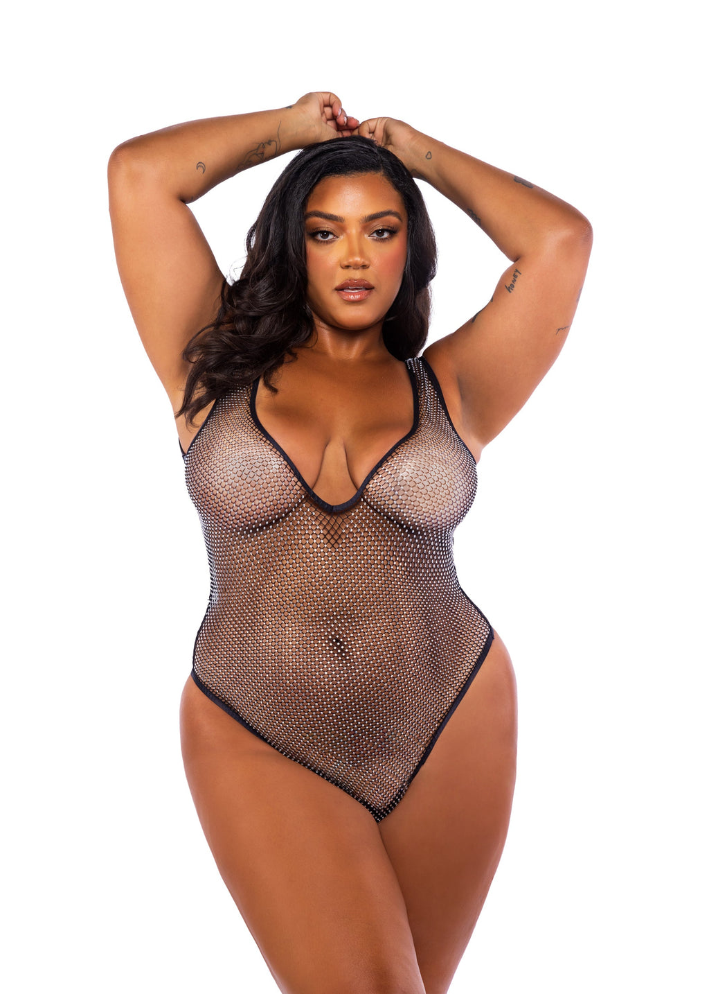 Think Pink Rhinestone Teddy -Lingerie- Melted Glam LLC