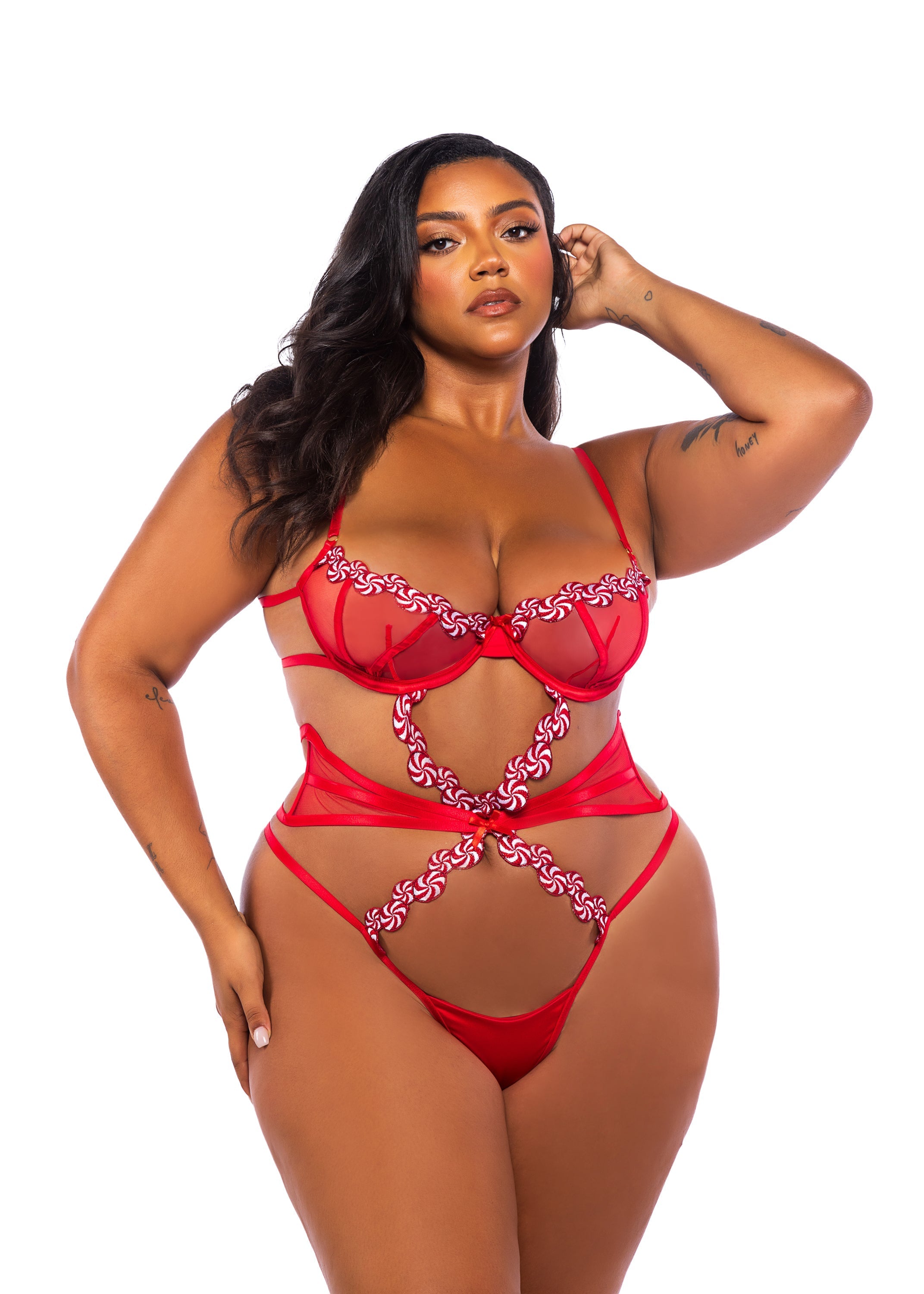 Peppermint Kiss Teddy -Lingerie- Melted Glam LLC