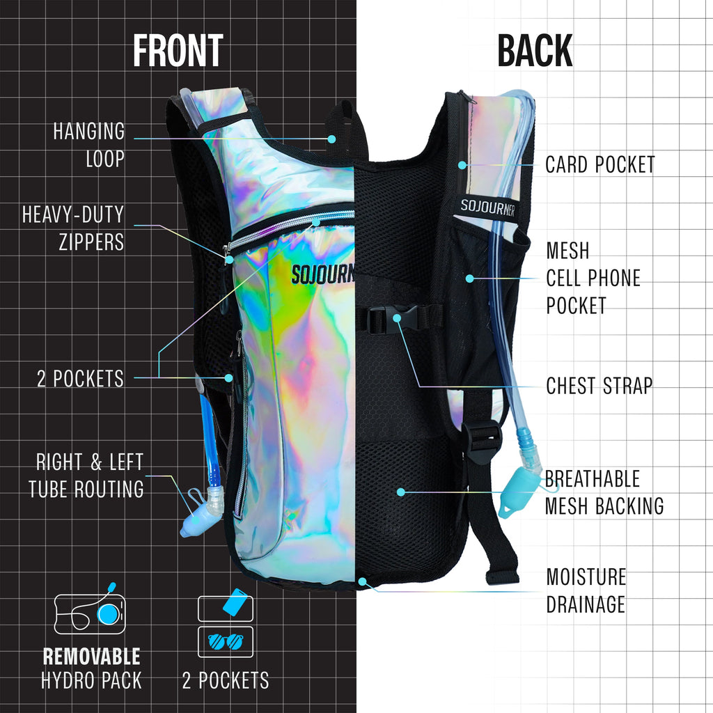 Hydration Pack Backpack (Small) -Hydration Pack (S)- Melted Glam LLC