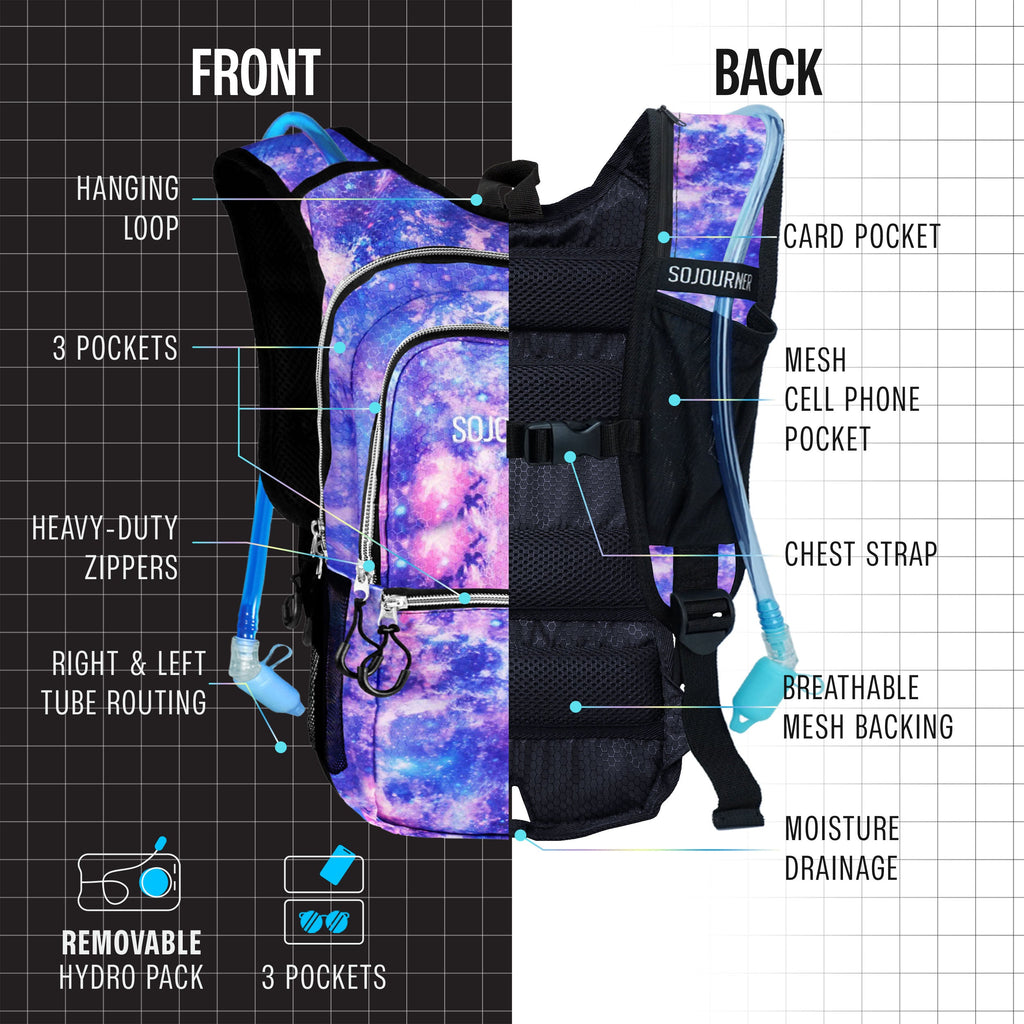 Hydration Pack Backpack (Medium) -Hydration Pack (M)- Melted Glam LLC
