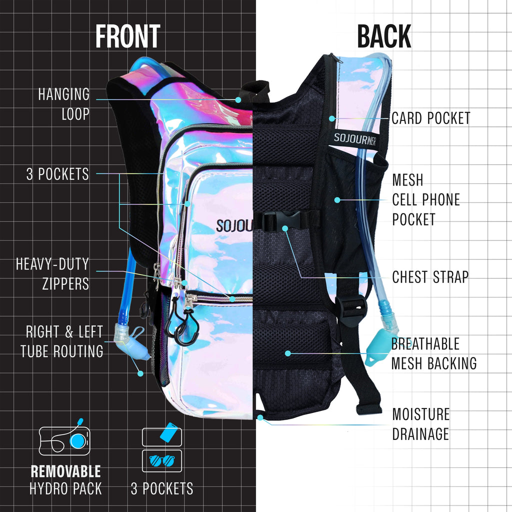 Hydration Pack Backpack (Medium) -Hydration Pack (M)- Melted Glam LLC