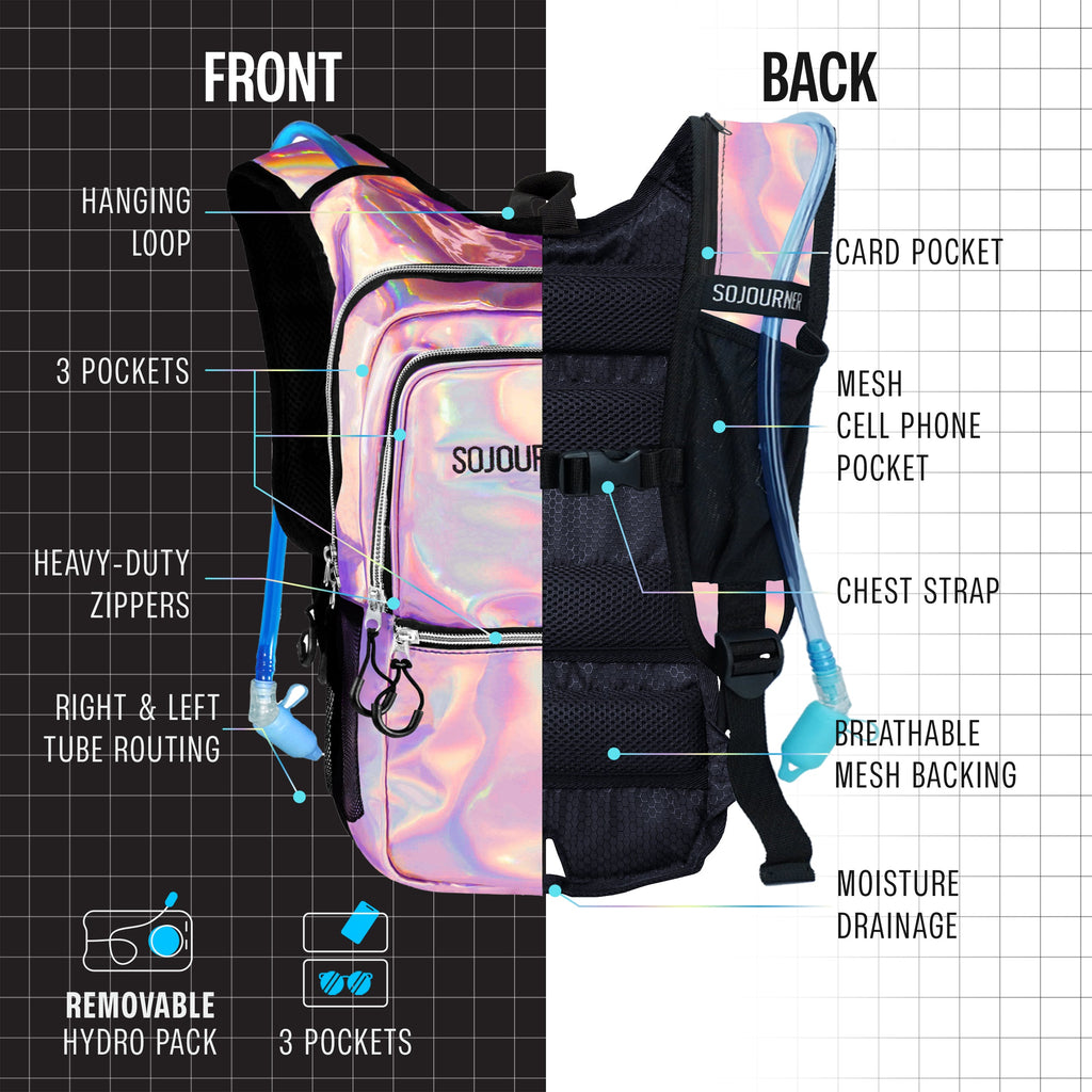 Hydration Pack Backpack (Medium) -Hydration Pack (M)- Melted Glam LLC
