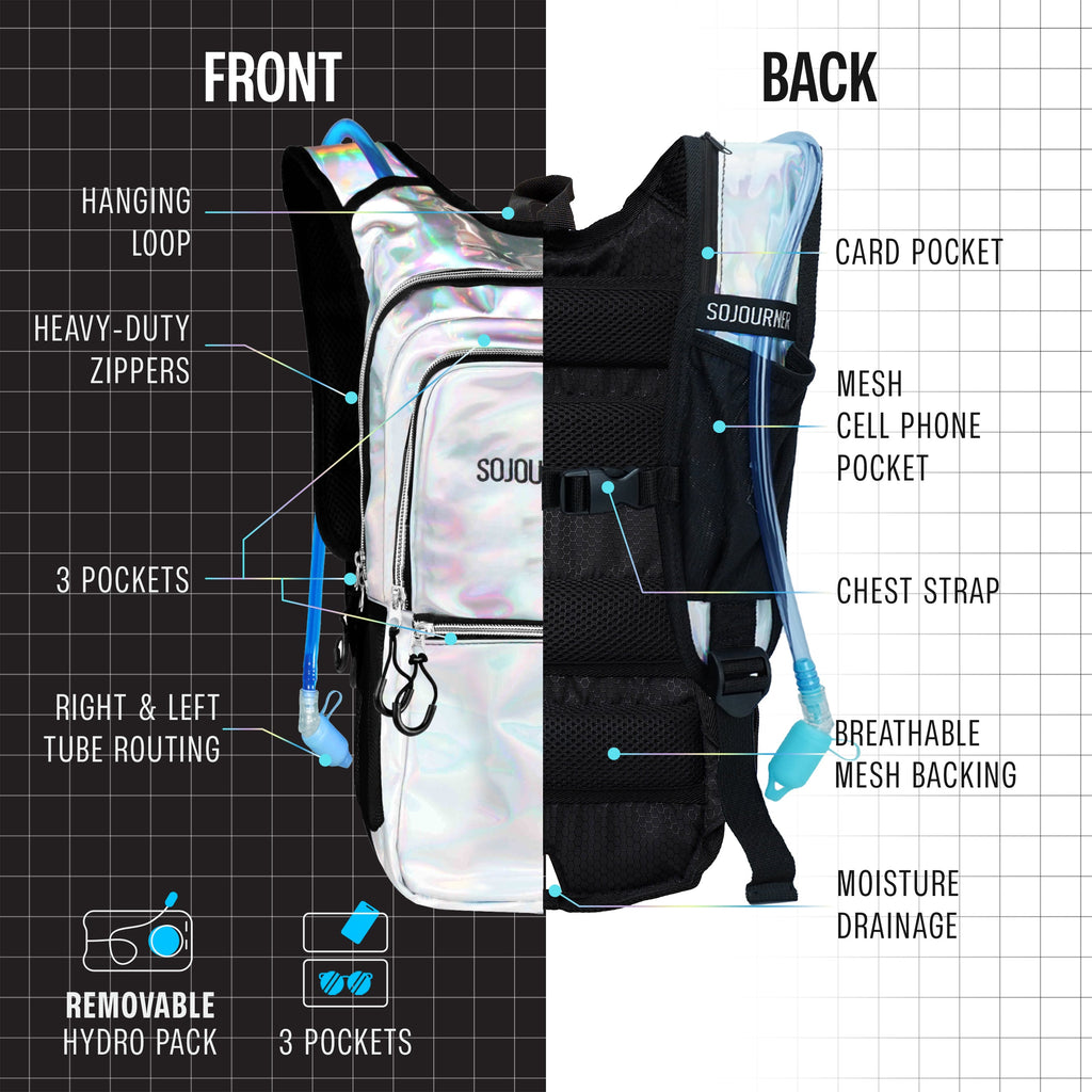 Hydration Pack Backpack (Medium) -Hydration Pack (M)- Melted Glam LLC
