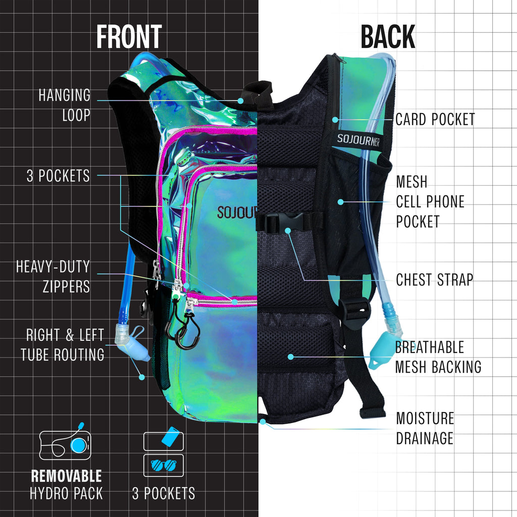 Hydration Pack Backpack (Medium) -Hydration Pack (M)- Melted Glam LLC