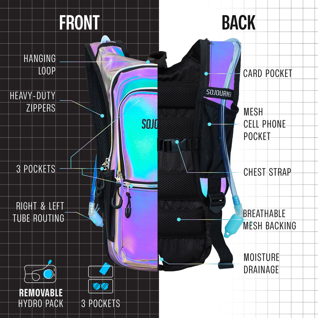 Hydration Pack Backpack (Medium) -Hydration Pack (M)- Melted Glam LLC