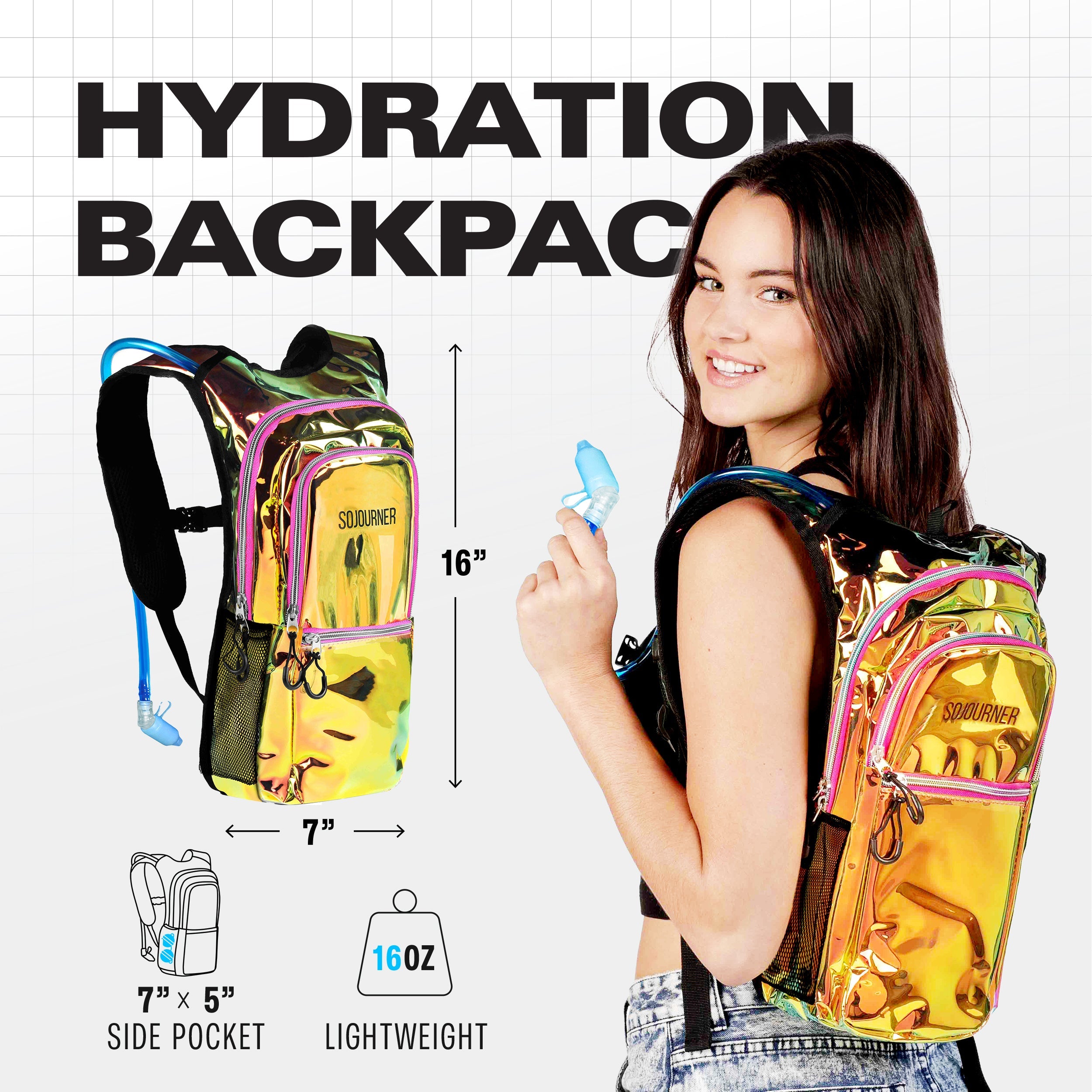 Hydration Pack Backpack (Medium) -Hydration Pack (M)- Melted Glam LLC
