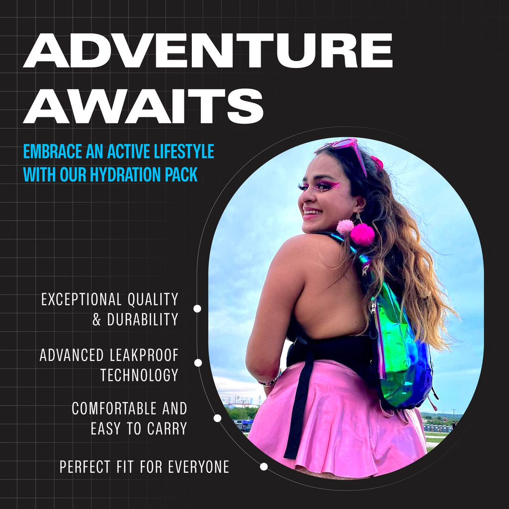 Hydration Pack Backpack (Small) -Hydration Pack (S)- Melted Glam LLC