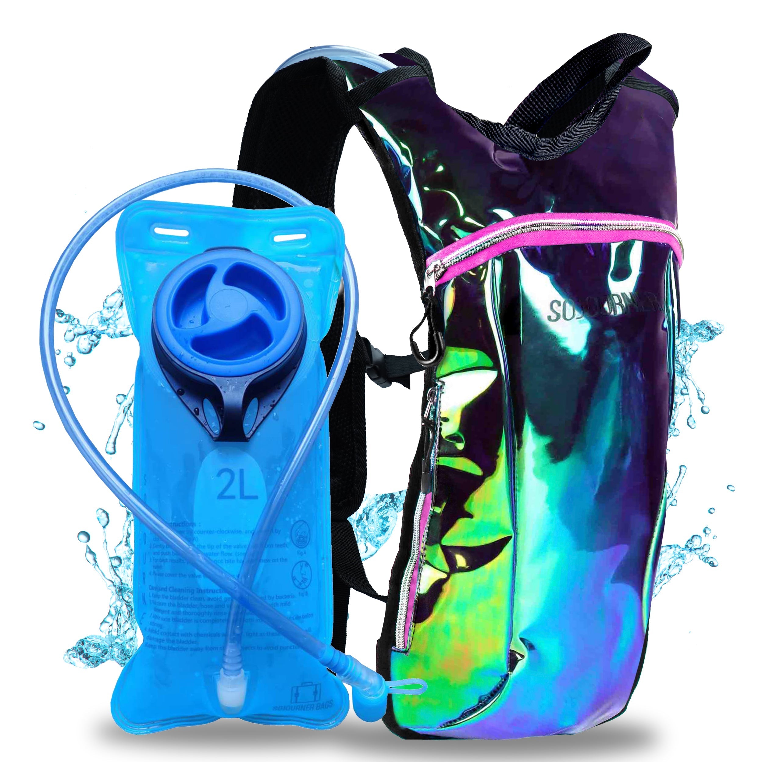 Hydration Pack Backpack (Small) -Hydration Pack (S)- Melted Glam LLC
