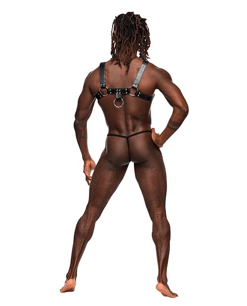Libra Faux Leather Mens Kinky Chest Harness -Harness- Melted Glam LLC