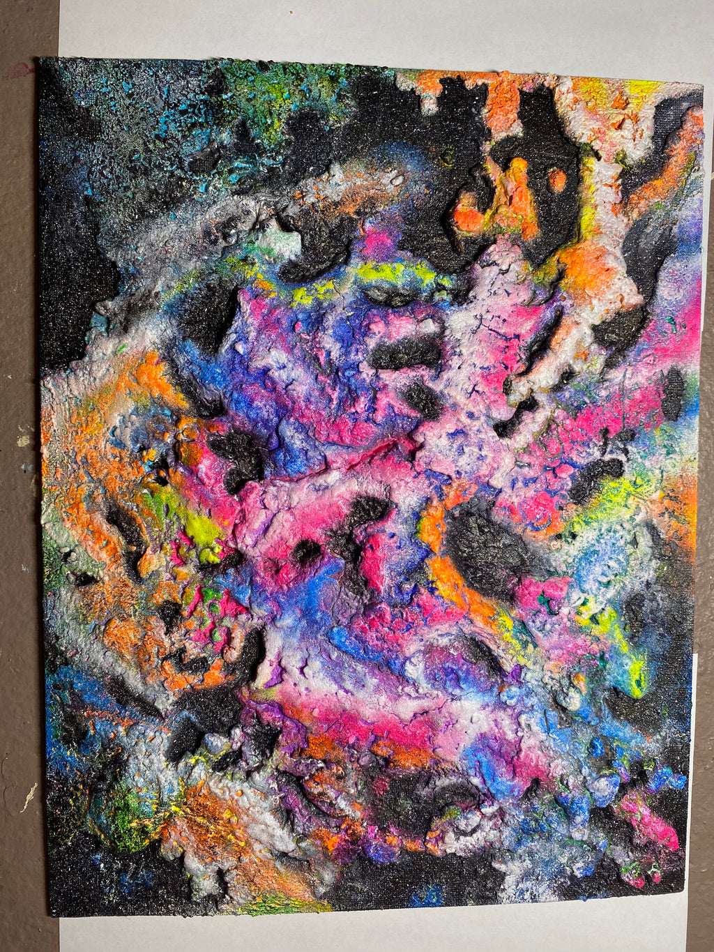 Melting Galaxy – UV Active 3D Cosmic Neon Painting 14x11 | Melted Glam - Painting - Melted Glam LLC