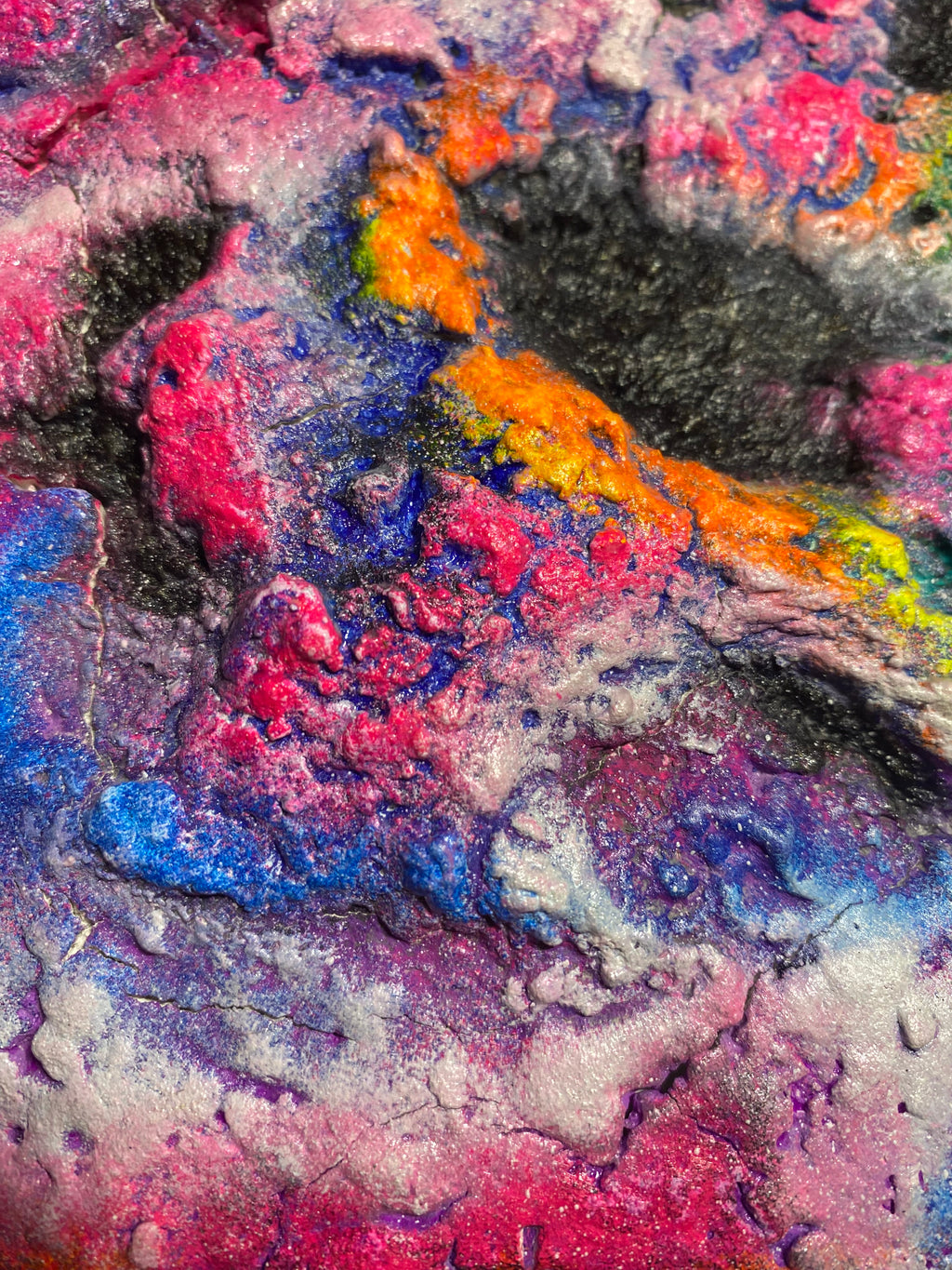 Melting Galaxy – UV Active 3D Cosmic Neon Painting 14x11 | Melted Glam - Painting - Melted Glam LLC