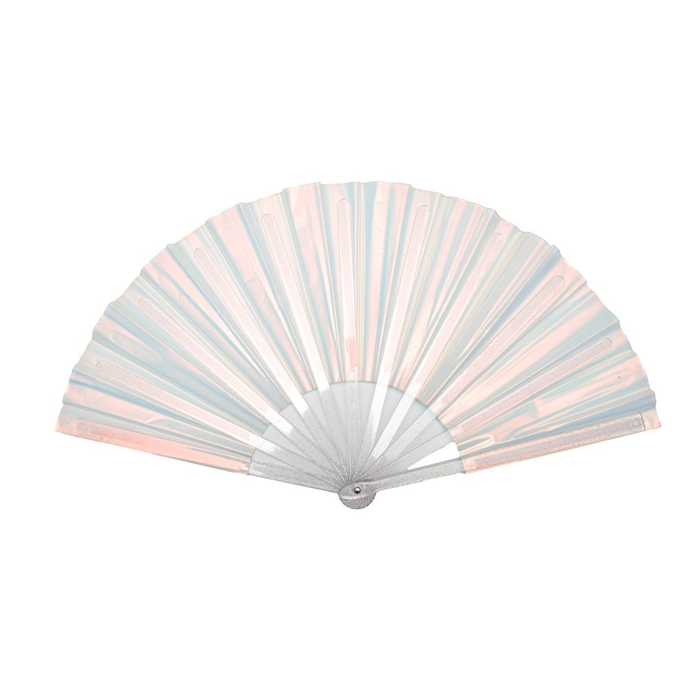 Holographic Crystal Mermaid XL Hand Fan -Hand fan- Melted Glam LLC