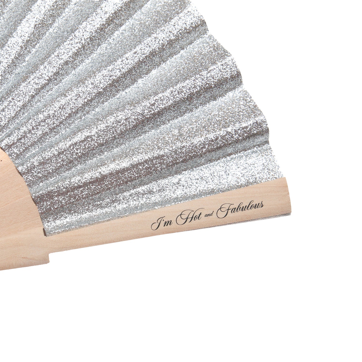 Silver Sparkle Hand Fan -Hand fan- Melted Glam LLC