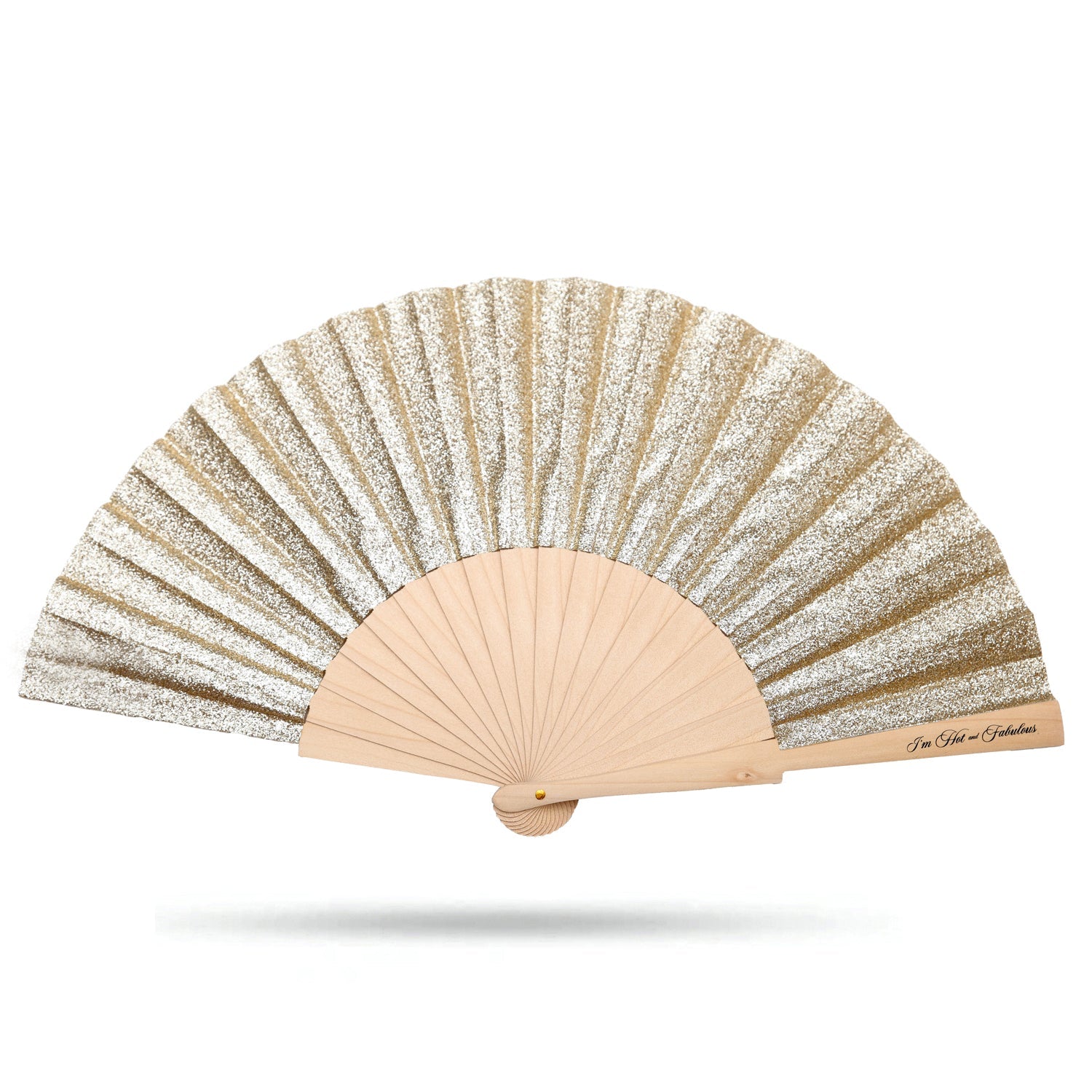 Gold Sparkle Hand Fan -Hand fan- Melted Glam LLC