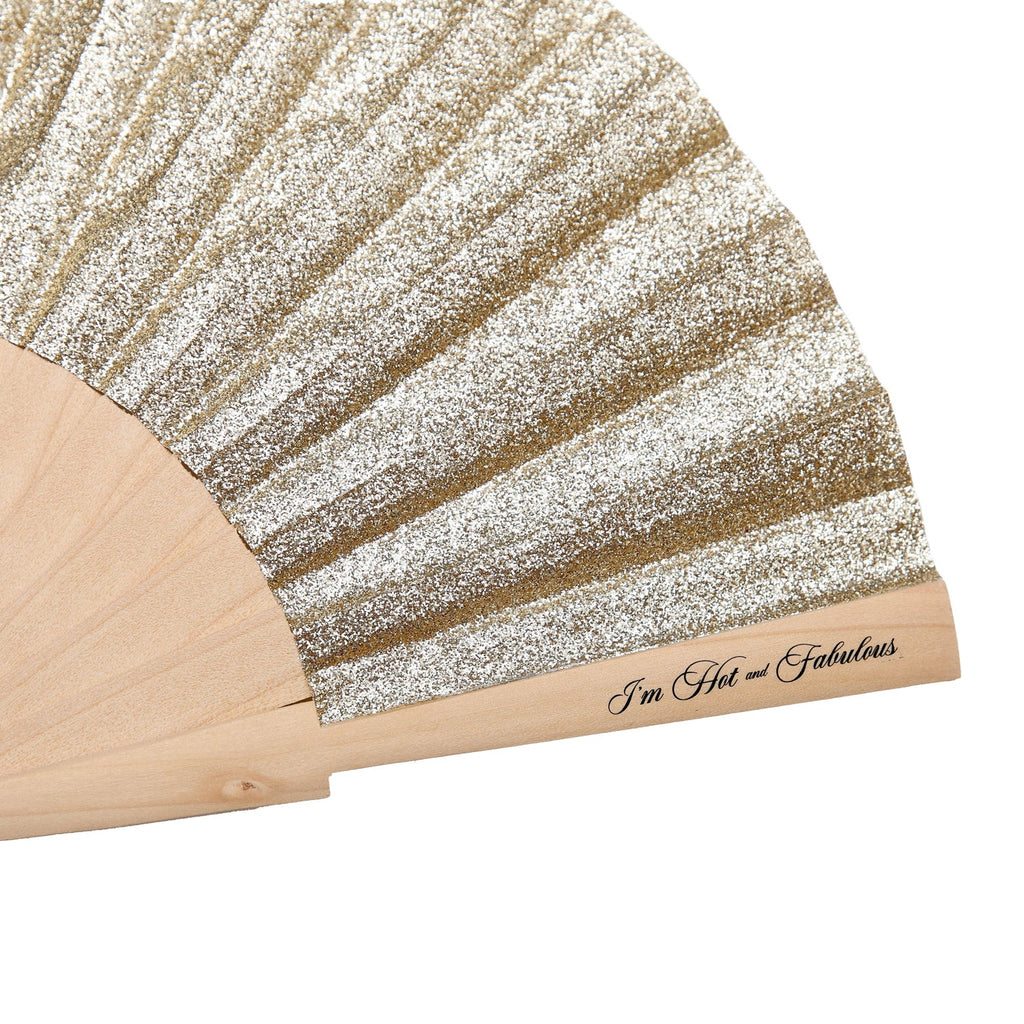 Gold Sparkle Hand Fan -Hand fan- Melted Glam LLC