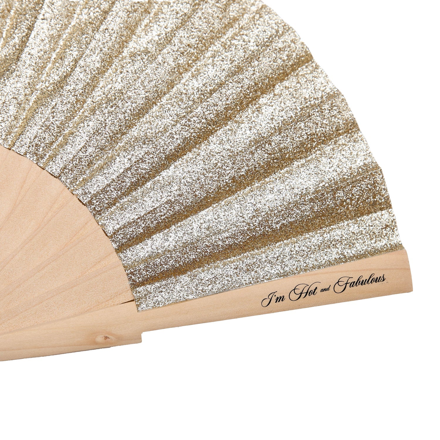 Gold Sparkle Hand Fan -Hand fan- Melted Glam LLC