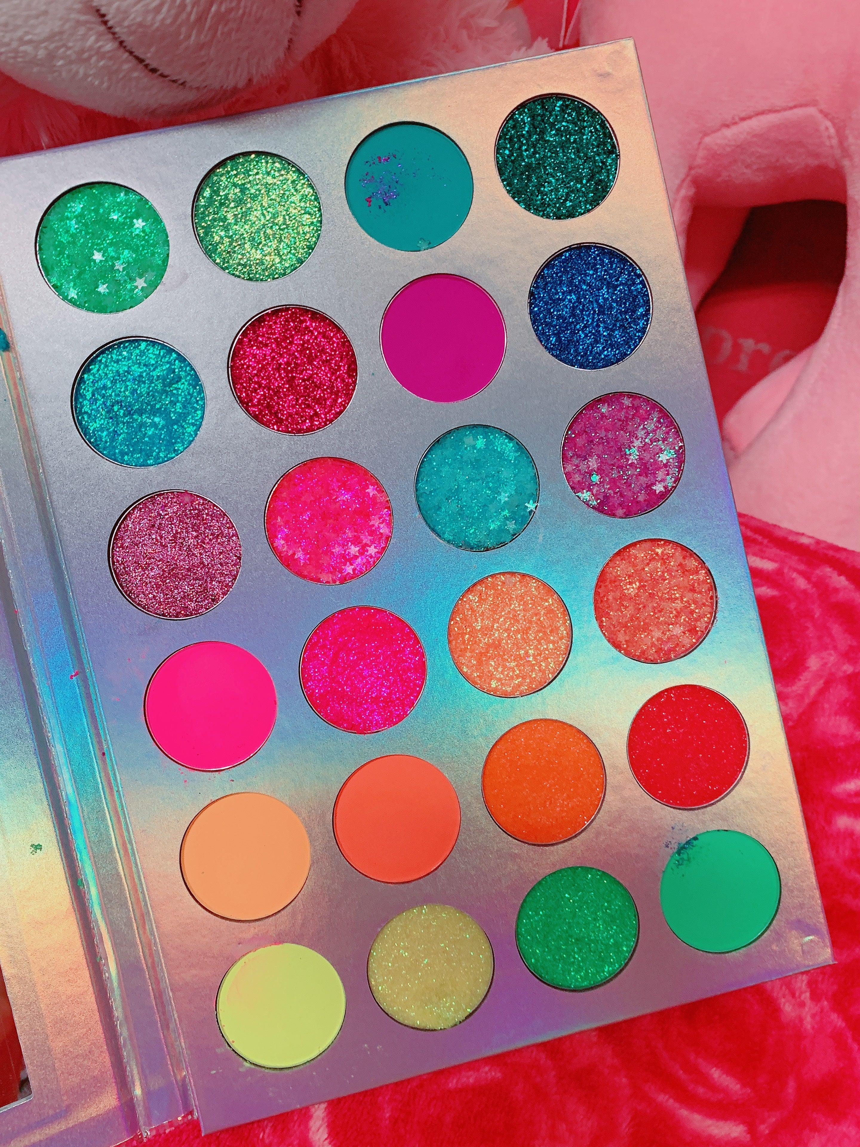 NEON LIGHTS (24PC) *BLACKLIGHT!* Pigment/Glitter Pallete! -Makeup Palette- Melted Glam LLC