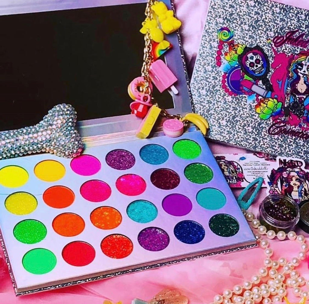 NEON LIGHTS (24PC) *BLACKLIGHT!* Pigment/Glitter Pallete! -Makeup Palette- Melted Glam LLC
