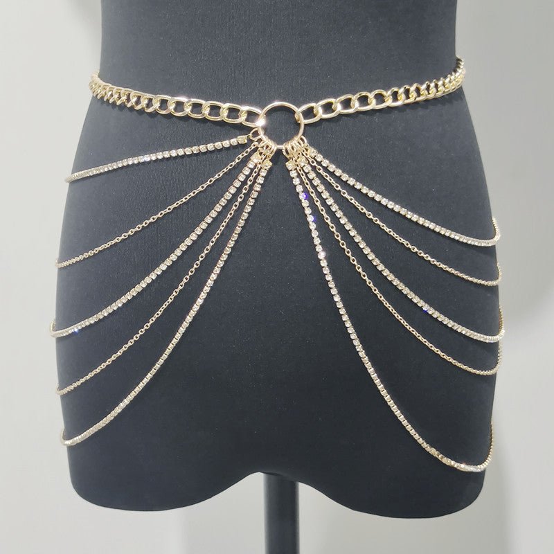 Sexy Beach Bikini Thin Belly Chain -Body Jewelry- Melted Glam LLC