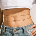 Boho Rhinestone Body Chains Bikini Belly Chain -Body Jewelry- Melted Glam LLC