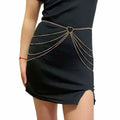 Sexy Beach Bikini Thin Belly Chain Simple Geometric Exaggerated Fringe Waist Chain Jewelry -Body Jewelry- Melted Glam LLC