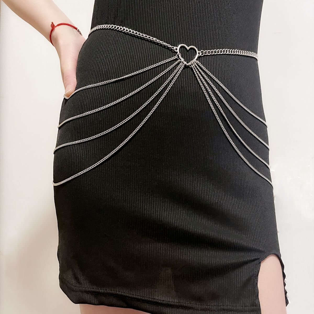 Sexy Beach Bikini Thin Belly Chain Simple Geometric Exaggerated Fringe Waist Chain Jewelry -Body Jewelry- Melted Glam LLC