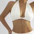 Pearl Charm Bikini Waist Belt Belly Chain -Body Jewelry- Melted Glam LLC