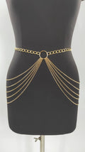 Sexy Beach Bikini Thin Belly Chain Simple Geometric Exaggerated Fringe Waist Chain -Body Jewelry- Melted Glam LLC