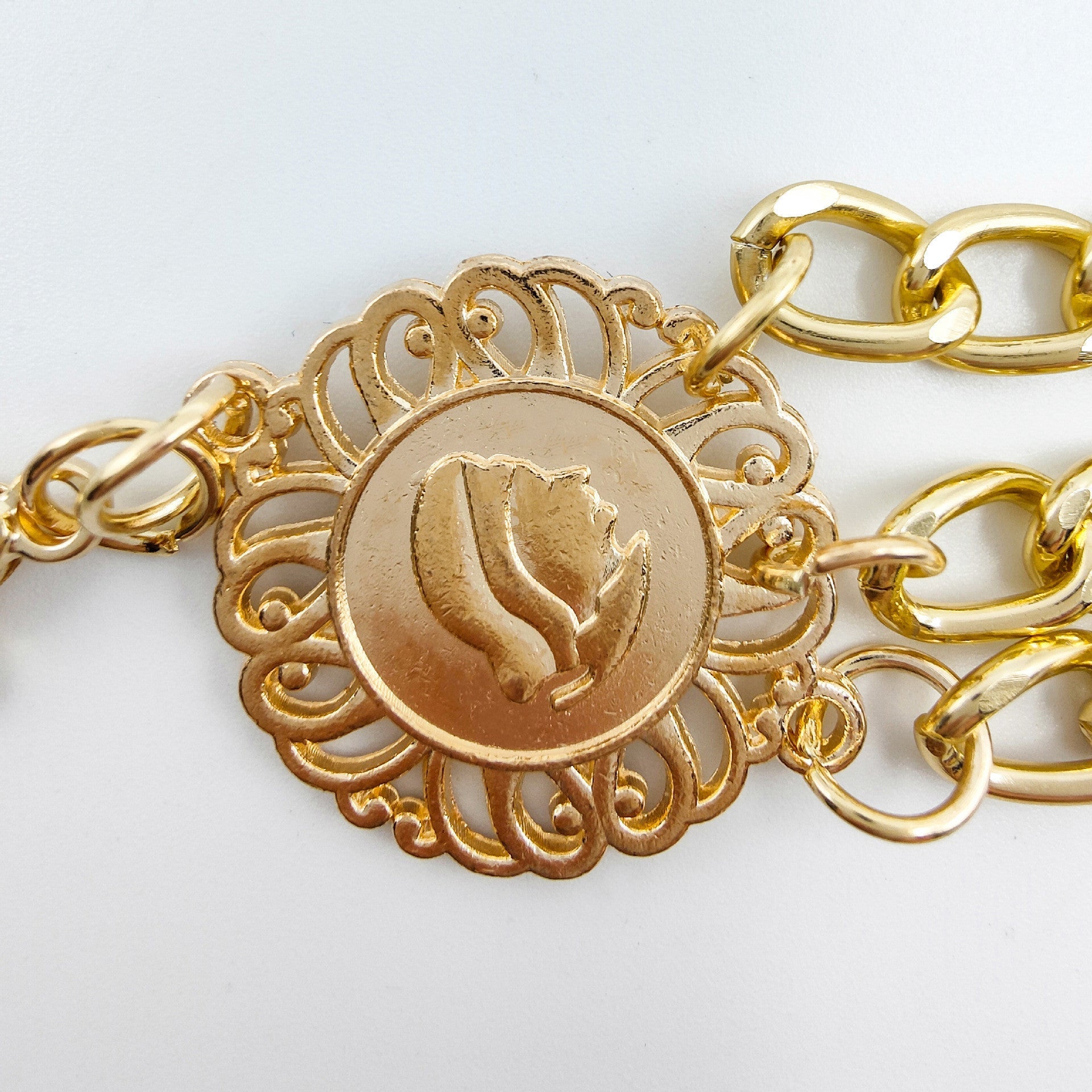 Layered Hollowed-Out Coin Belly Chain Bikini Belt Chain Gold Coin Tassels Waist Body Jewelry -Body Jewelry- Melted Glam LLC