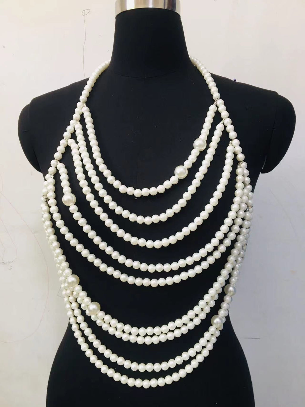 Pearl Shoulder Chain Shell Necklace Bikini Bra Chain -Body Jewelry- Melted Glam LLC