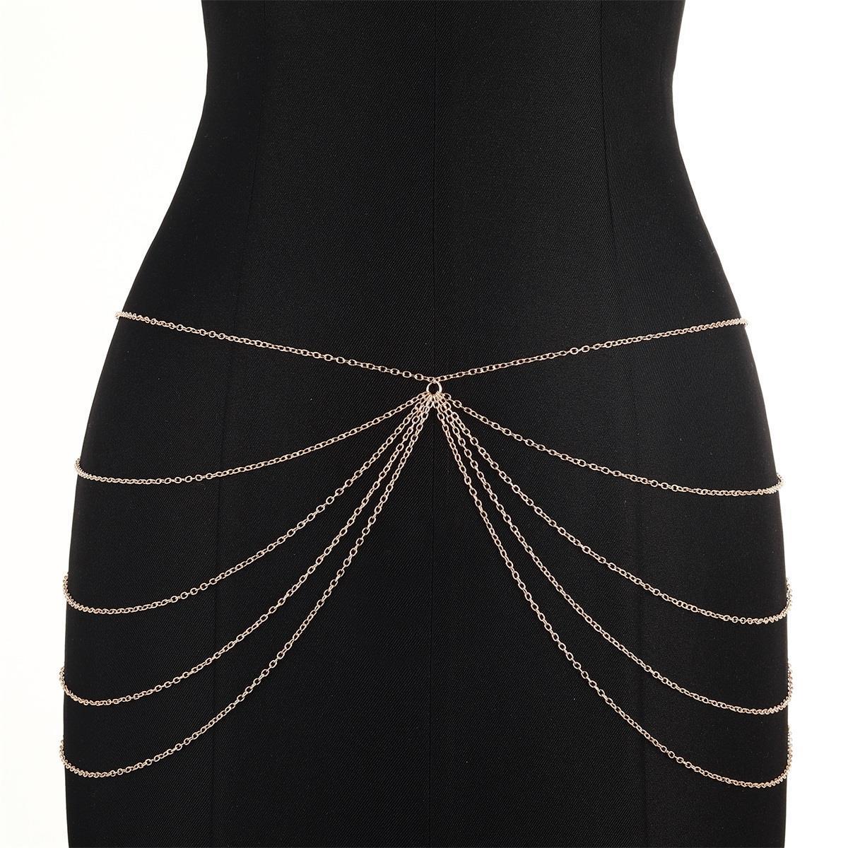 Sexy Multi-Layer Bikini Decoration Waist Chain Body Chain -Body Jewelry- Melted Glam LLC