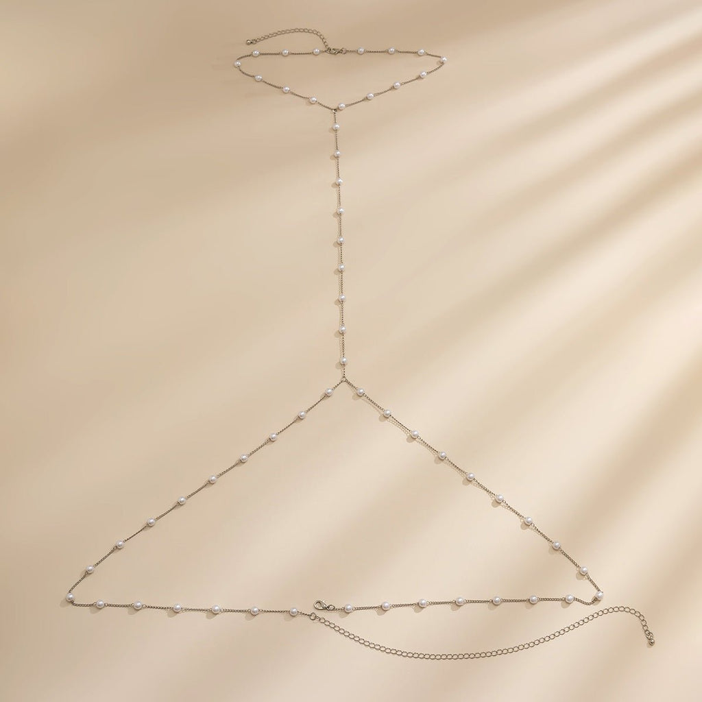 Pearl Charm Bikini Waist Belt Belly Chain -Body Jewelry- Melted Glam LLC