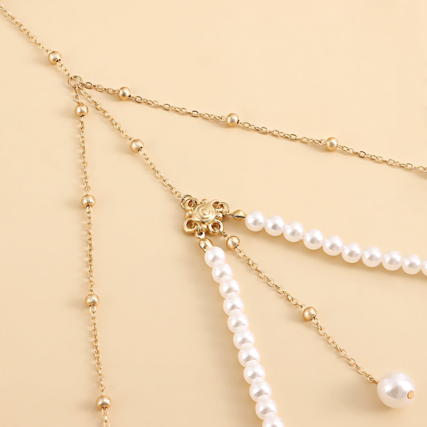 Multi-Layer Pearl Chain Leg Chain -Body Jewelry- Melted Glam LLC