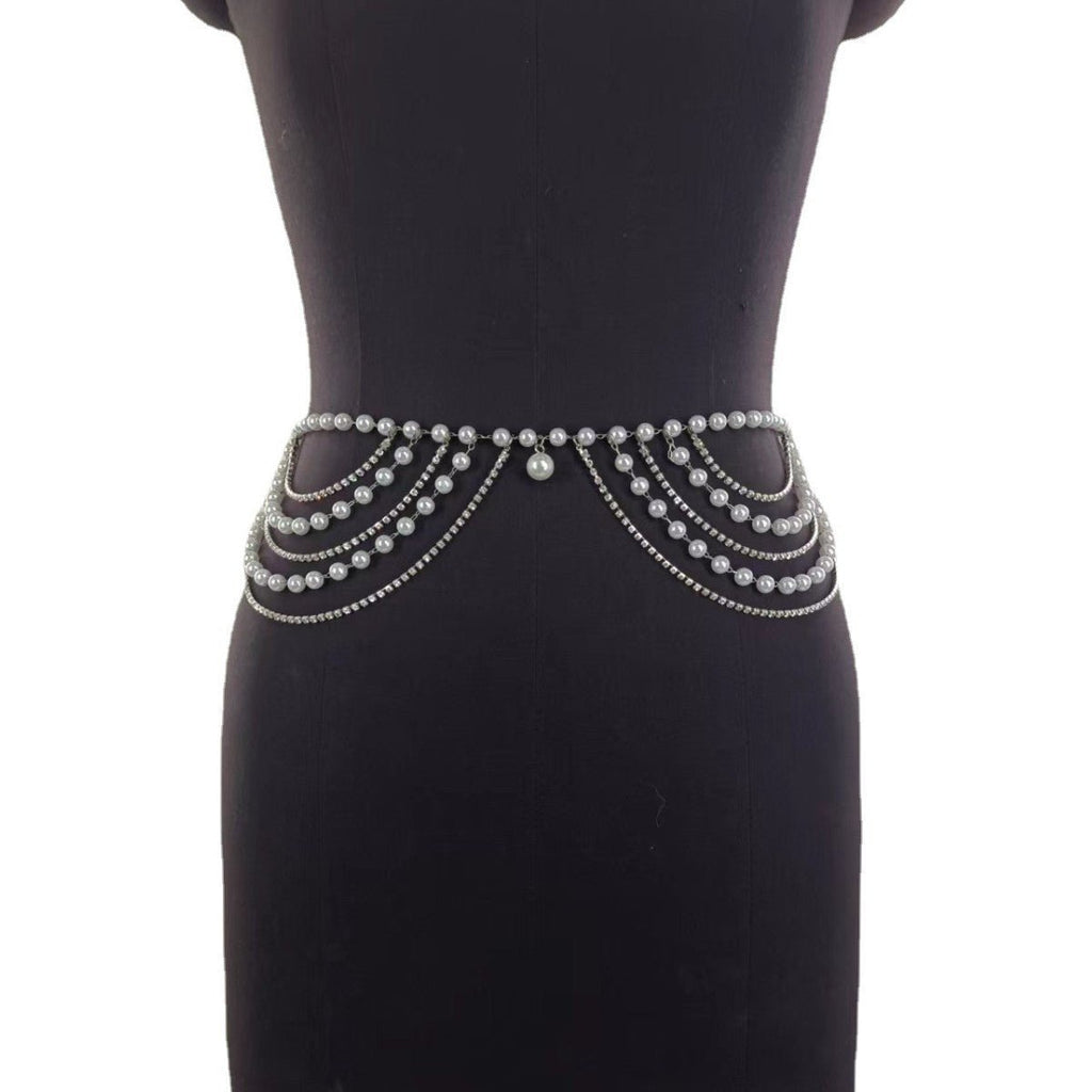 Multi Layer Belly Body Chain Bikini Metal Rave Body Waist Chain -Body Jewelry- Melted Glam LLC
