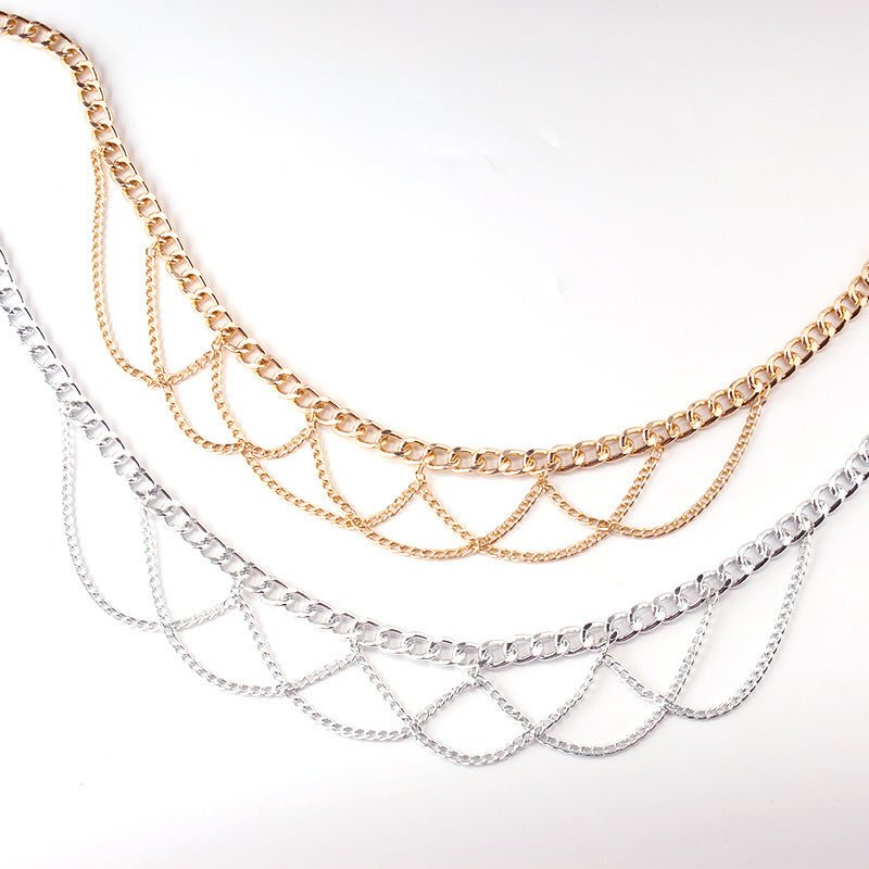 Fashion Multi Layer Belly Body Chain Bikini Metal Rave Body Waist Chain -Body Jewelry- Melted Glam LLC