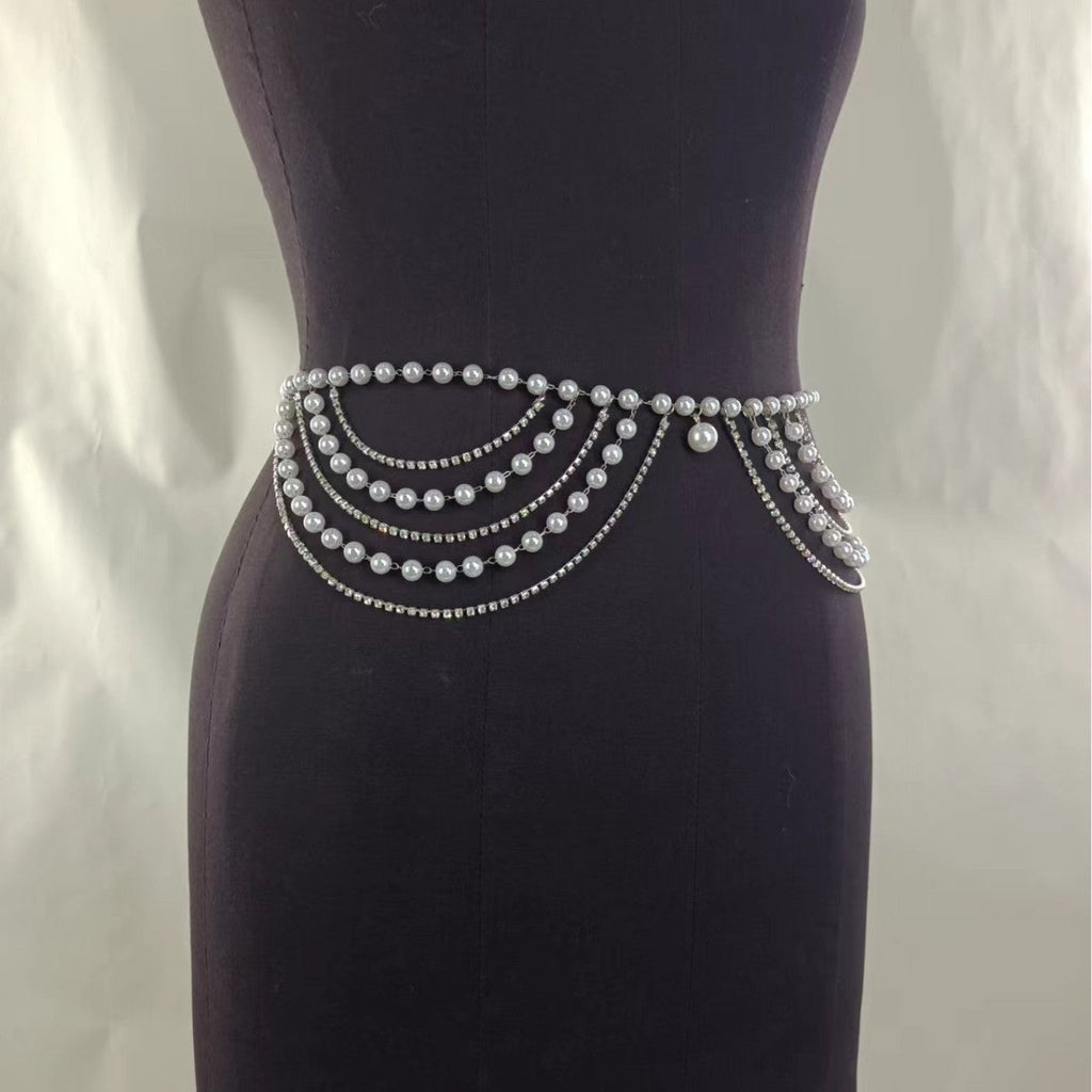 Multi Layer Belly Body Chain Bikini Metal Rave Body Waist Chain -Body Jewelry- Melted Glam LLC